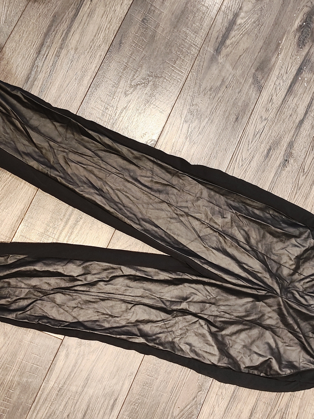 intimissimi Sheer Black Leggings with Opaque Trim S